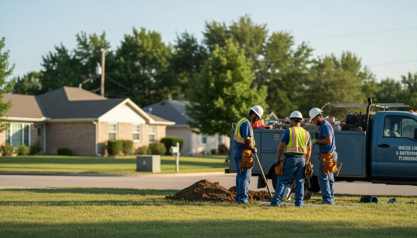 Residential water line and bathroom plumbing service in Summers, AR